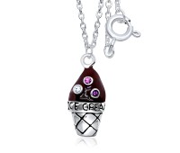 Chocolate Ice Cream Cone Kids Pendant SPE-603E